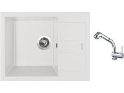 Set Sinks AMANDA 650 Milk + baterie Sinks MIX 3 S Chrom Set Sinks AMANDA 650 Milk + baterie Sinks MIX 3 S Chrom
