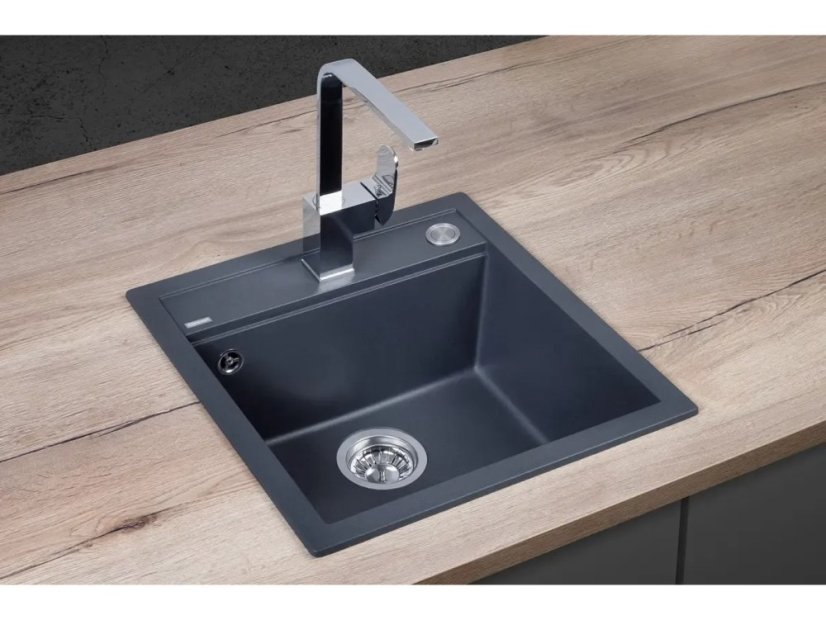 Granitový dřez Concept DG00C50dg Cubis Tmavě šedý - 2