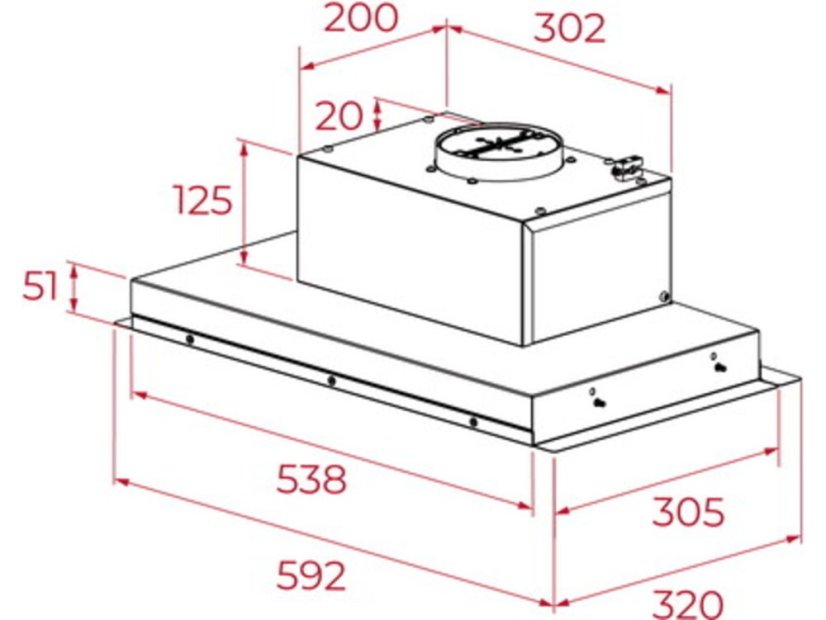 Vestavná digestoř Teka GFI 63030 KOS BK