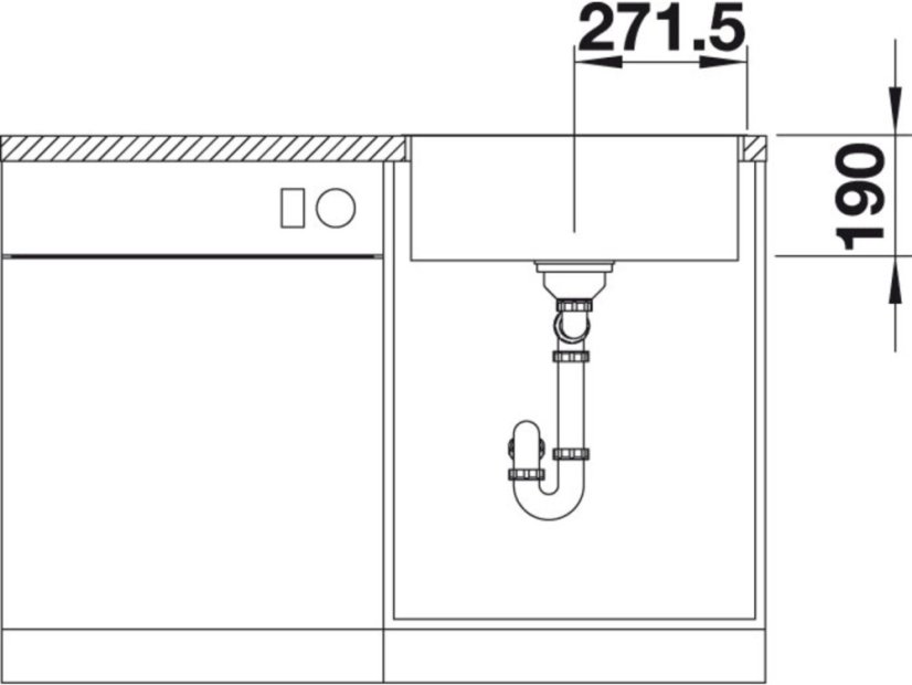 Granitový drez Blanco SUBLINE 500 IF Steel Frame antracit s tiahlom