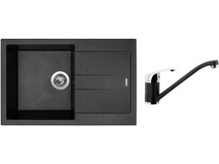 Set Sinks AMANDA 780 Metalblack + baterie Sinks PRONTO Metalblack Set Sinks AMANDA 780 Metalblack + baterie Sinks PRONTO Metalblack