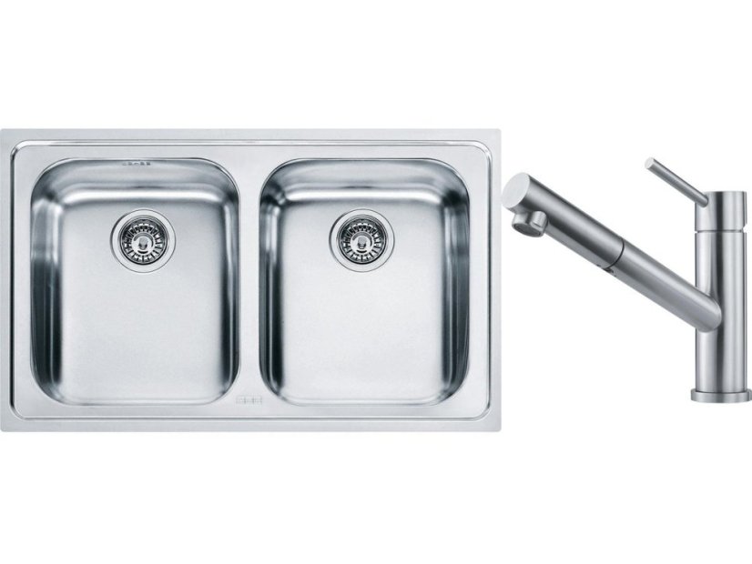 Set Franke LLX 620 Nerez + batéria Franke FC 9461 ORBIT Nerez