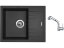 Set Sinks LINEA 600 N Metalblack + batéria Sinks MIX 3 S Chróm