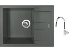 Set Sinks AMANDA 650 Titanium + baterie Sinks MIX 35 P chrom Set Sinks AMANDA 650 Titanium + baterie Sinks MIX 35 P chrom