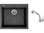 Set Sinks CUBE 560 Metalblack + baterie Sinks MIX 3 S Chrom