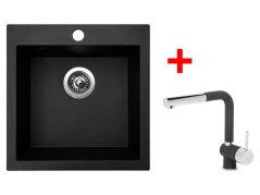 Set Sinks Viva 455 Granblack + Mix 3 P GR Set Sinks Viva 455 Granblack + Mix 3 P GR