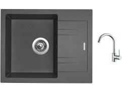 Set Sinks LINEA 600 N Titanium + baterie Sinks MIX 35 chrom Set Sinks LINEA 600 N Titanium + baterie Sinks MIX 35 chrom