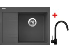 Sinks RIM 650 P Titanium + Vitalia čierná matná Sinks RIM 650 P Titanium + Vitalia čierná matná