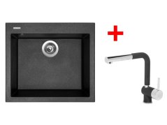 Set Sinks CUBE 560 Metalblack + Mix 3 P GR Set Sinks CUBE 560 Metalblack + Mix 3 P GR
