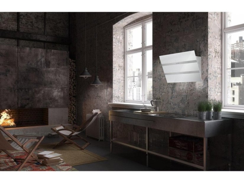 Komínová digestoř Faber STEELMAX EV8 WH/X A55