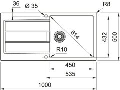 Tectonitový drez Franke S2D 611-100 Čierna