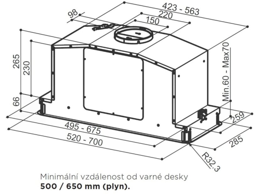 Vestavná digestoř Faber IN-LIGHT EV8 X KL A52