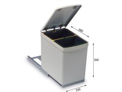 Odpadkový koš Alveus Albio10 2x7,5L F