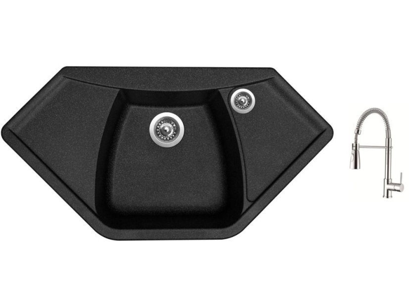 Set Sinks NAIKY 980 Granblack + batéria Sinks MIX 35 PROF S chróm