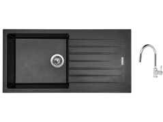 Set Sinks PERFECTO 1000 Metalblack + batéria Sinks MIX 35 P chróm Set Sinks PERFECTO 1000 Metalblack + batéria Sinks MIX 35 P chróm