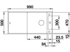 Granitový drez Blanco AXIA III XL 6 S-F InFino aluminium sklenená kráj.doska obojstr.prove Granitový drez Blanco AXIA III XL 6 S-F InFino aluminium sklenená kráj.doska obojstr.prove