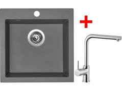 Set Sinks Viva 455 Titanium + Elka Set Sinks Viva 455 Titanium + Elka