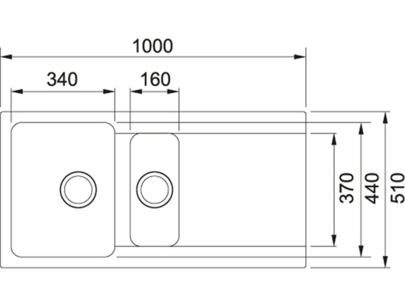 Tectonitový dřez Franke OID 651 Bílá