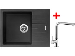 Sinks PERFECTO 650 Pureblack + Elka Sinks PERFECTO 650 Pureblack + Elka
