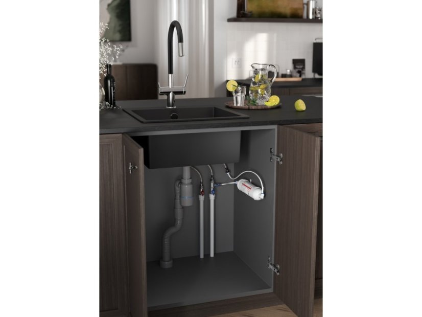 Filtračná batéria Ferro Filtrata s flexibilným ramenom, čierna/chróm BFT41B