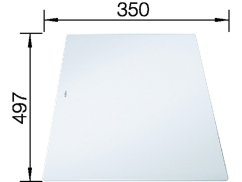 Krájacia doska AXIA III 497 x 350 sklo biela