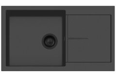 Sinks INFINITY 860 BL Nanoblack granitový drez s odkvapom