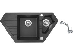 Set Sinks BRAVO 850.1 Granblack + batéria Sinks MIX 3 S Chróm Set Sinks BRAVO 850.1 Granblack + batéria Sinks MIX 3 S Chróm