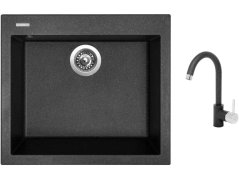 Set Sinks CUBE 560 Granblack + batéria Sinks MIX 35 Granblack Set Sinks CUBE 560 Granblack + batéria Sinks MIX 35 Granblack