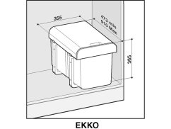 Sinks EKKO 40 1x34l