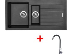 Set Sinks Perfecto 1000.1 Metalblack + Elasta nerez/čierná Set Sinks Perfecto 1000.1 Metalblack + Elasta nerez/čierná