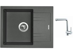 Set Sinks LINEA 600 N Titanium + baterie Sinks MIX 3 chrom Set Sinks LINEA 600 N Titanium + baterie Sinks MIX 3 chrom