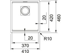 Granitový dřez Franke KNG 110-37 Bílá-led