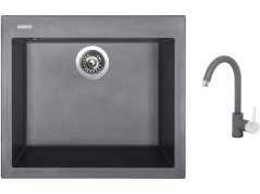 Set Sinks CUBE 560 Titanium + batéria Sinks MIX 35 Titanium Set Sinks CUBE 560 Titanium + batéria Sinks MIX 35 Titanium