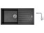 Set Sinks PERFECTO 1000 Metalblack + baterie Sinks MIX 3 chrom