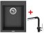 Set Sinks Cube 410 Nanoblack + Mix 3 P Nanoblack