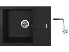 Set Sinks AMANDA 650 Granblack + batéria Sinks MIX 3 chróm Set Sinks AMANDA 650 Granblack + batéria Sinks MIX 3 chróm