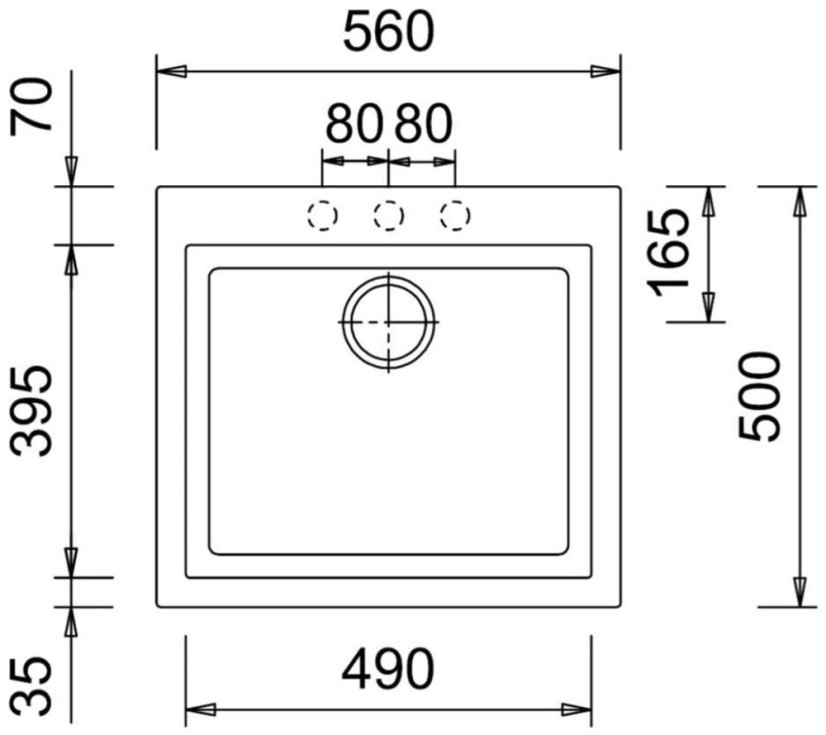 Set Sinks CUBE 560 BL Nanoblack + COMFORTA Nanoblack - 3