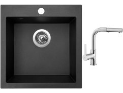 Set Sinks VIVA 455 Metalblack + baterie Sinks ENIGMA S chrom Set Sinks VIVA 455 Metalblack + baterie Sinks ENIGMA S chrom
