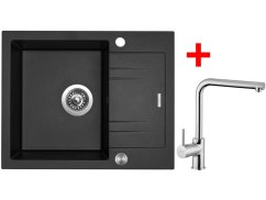 Sinks LINEA 600 XC Metalblack + Elka Sinks LINEA 600 XC Metalblack + Elka