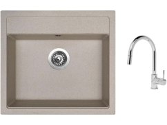 Set Sinks SOLO 560 Avena + baterie Sinks MIX 35 P chrom Set Sinks SOLO 560 Avena + baterie Sinks MIX 35 P chrom