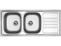 Nerezový dřez Sinks OKIO 1160 DUO V 0,6mm matný Nerezový dřez Sinks OKIO 1160 DUO V 0,6mm matný