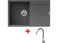 Sinks ULTIMA 790 Titanium + ELASTA S nerez/čierná Sinks ULTIMA 790 Titanium + ELASTA S nerez/čierná