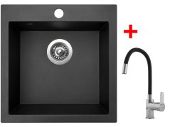 Sinks VIVA 455 Metalblack + Flexia Sinks VIVA 455 Metalblack + Flexia