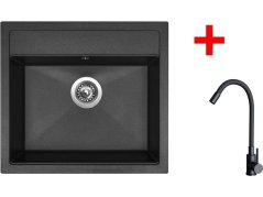 Set Sinks Solo 560 Granblack + Elasta čierná matná
