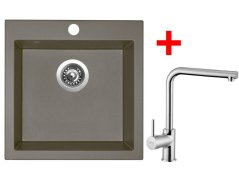 Set Sinks Viva 455 Truffle + Elka Set Sinks Viva 455 Truffle + Elka