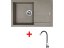Set Sinks Amanda 780 Truffle + Elasta nerez/černá