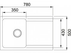 Tectonitový drez Franke OID 611-78 Šedá