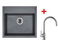 Set Sinks Solo 560 Titanium + Vitalia Set Sinks Solo 560 Titanium + Vitalia