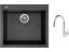 Set Sinks CUBE 560 Metalblack + baterie Sinks MIX 35 P chrom