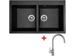 Set Sinks Amanda 860 Duo Metalblack + Vitalia Set Sinks Amanda 860 Duo Metalblack + Vitalia